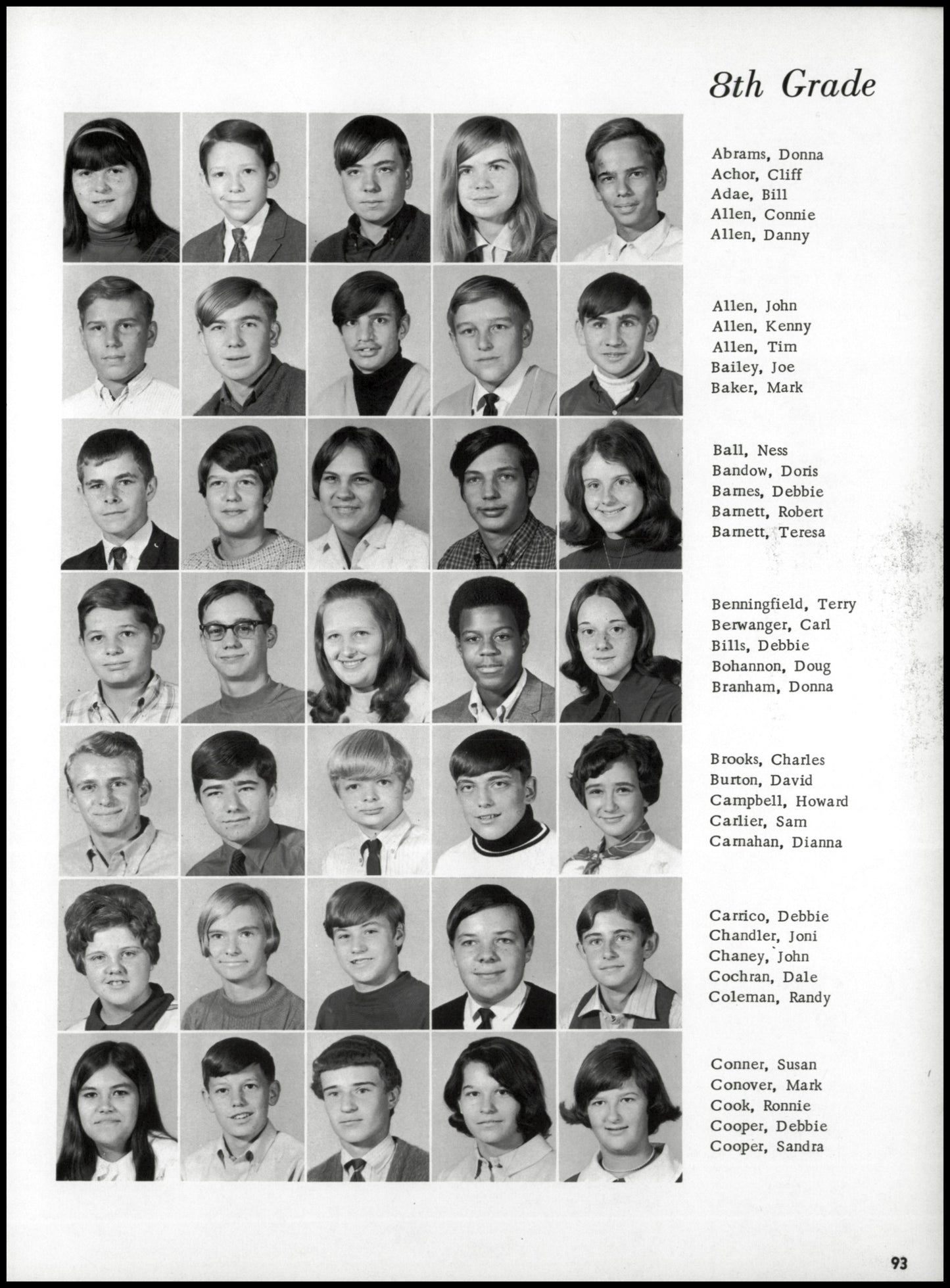 1970. Blanchester High School Yearbook.