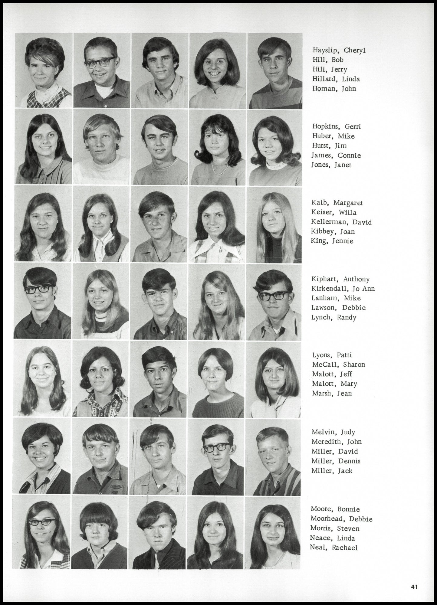 1971. Blanchester High School Yearbook.