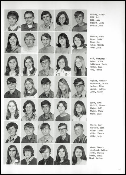 1971. Blanchester High School Yearbook.