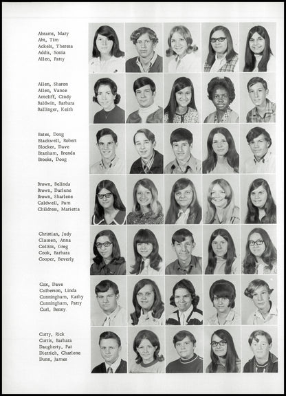 1971. Blanchester High School Yearbook.