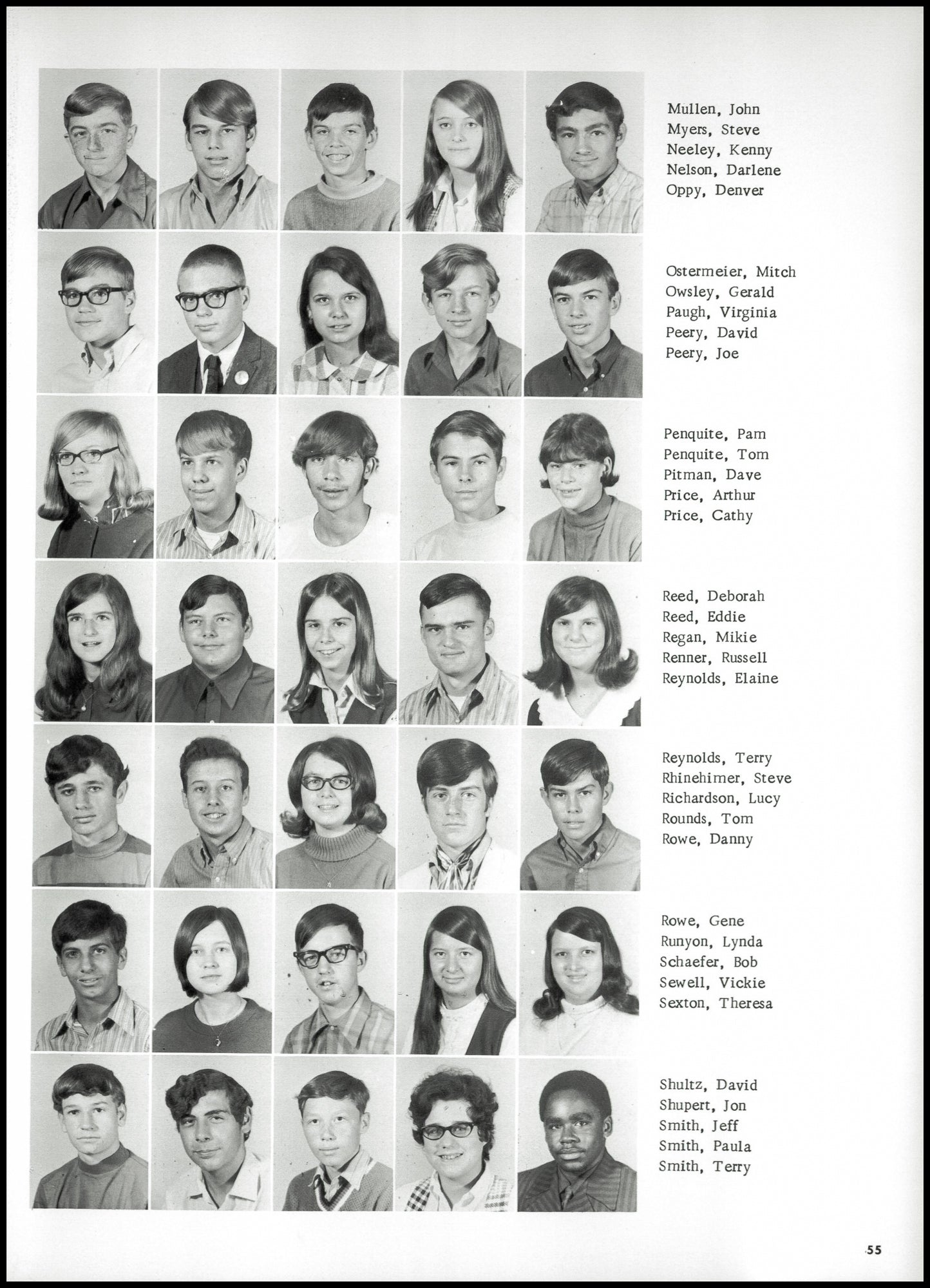 1971. Blanchester High School Yearbook.