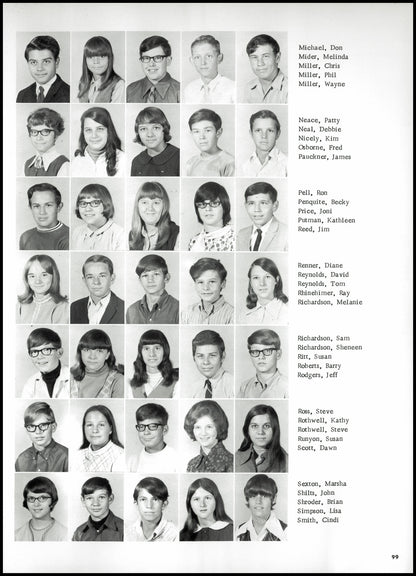 1971. Blanchester High School Yearbook.