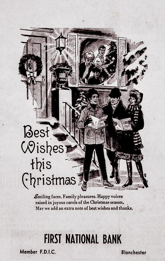 1971. First National Bank Christmas Ad.