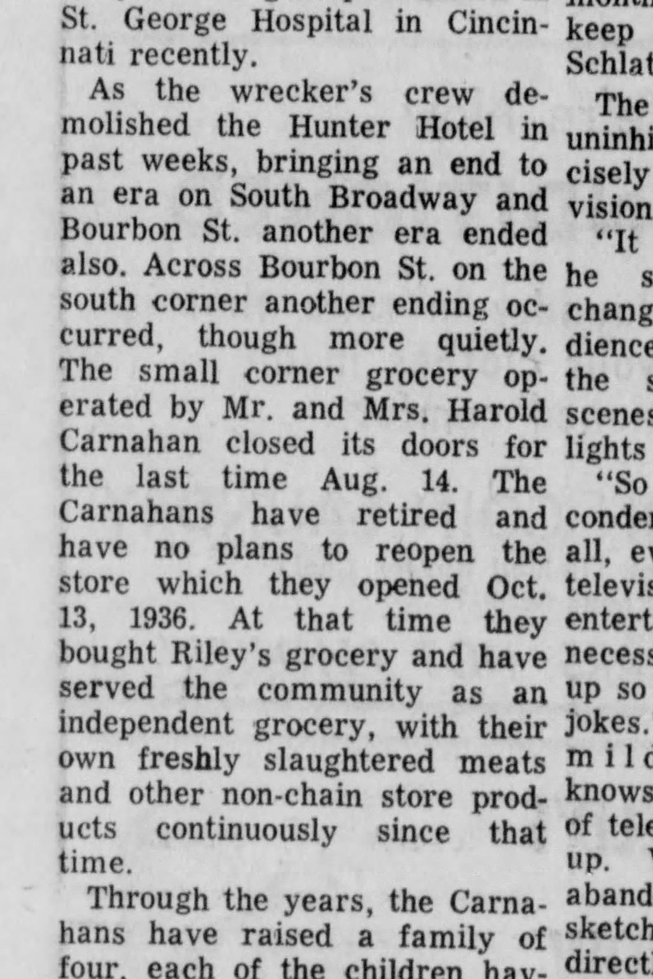 1971. Hunter Coffee Demolition.
