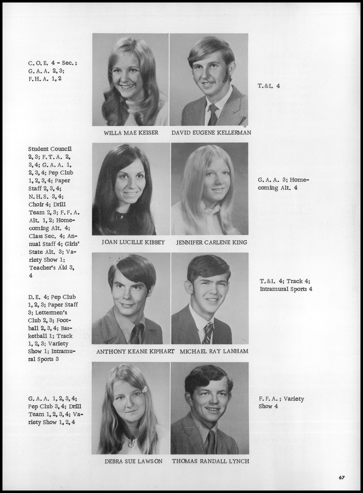 1972. Blanchester High School Yearbook.