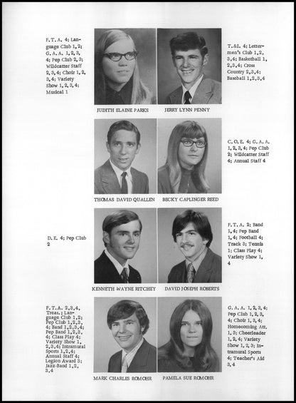 1972. Blanchester High School Yearbook.