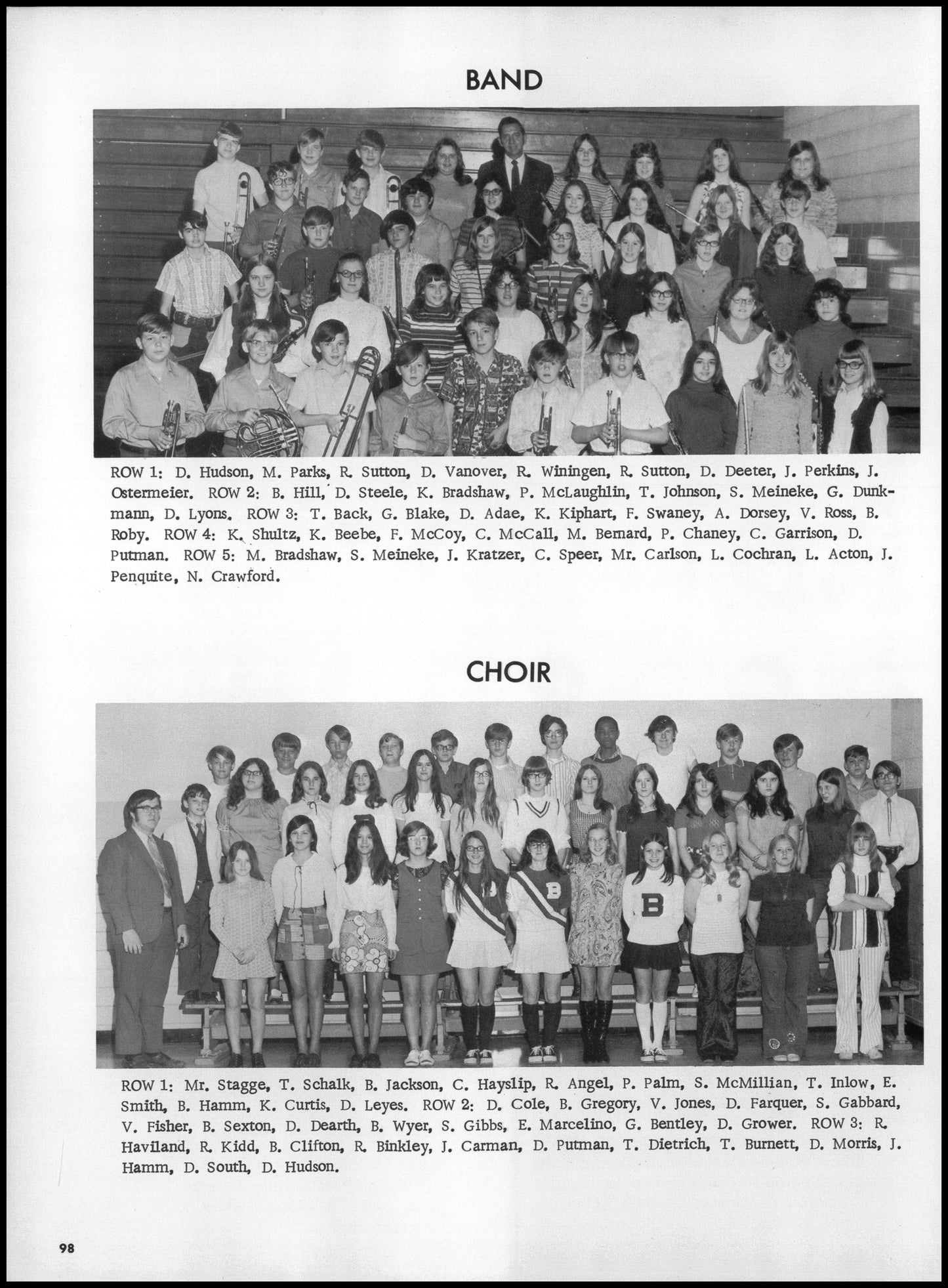 1972. Blanchester High School Yearbook.