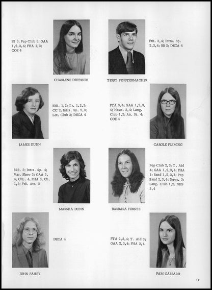 1973. Blanchester High School Yearbook.