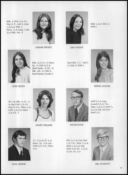 1973. Blanchester High School Yearbook.