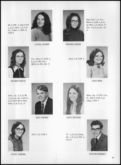 1973. Blanchester High School Yearbook.