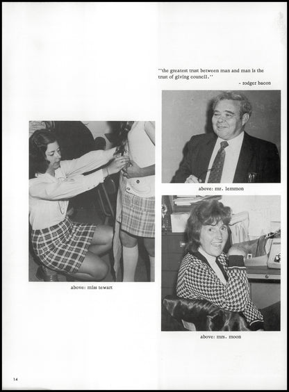 1974. Blanchester High School Yearbook.