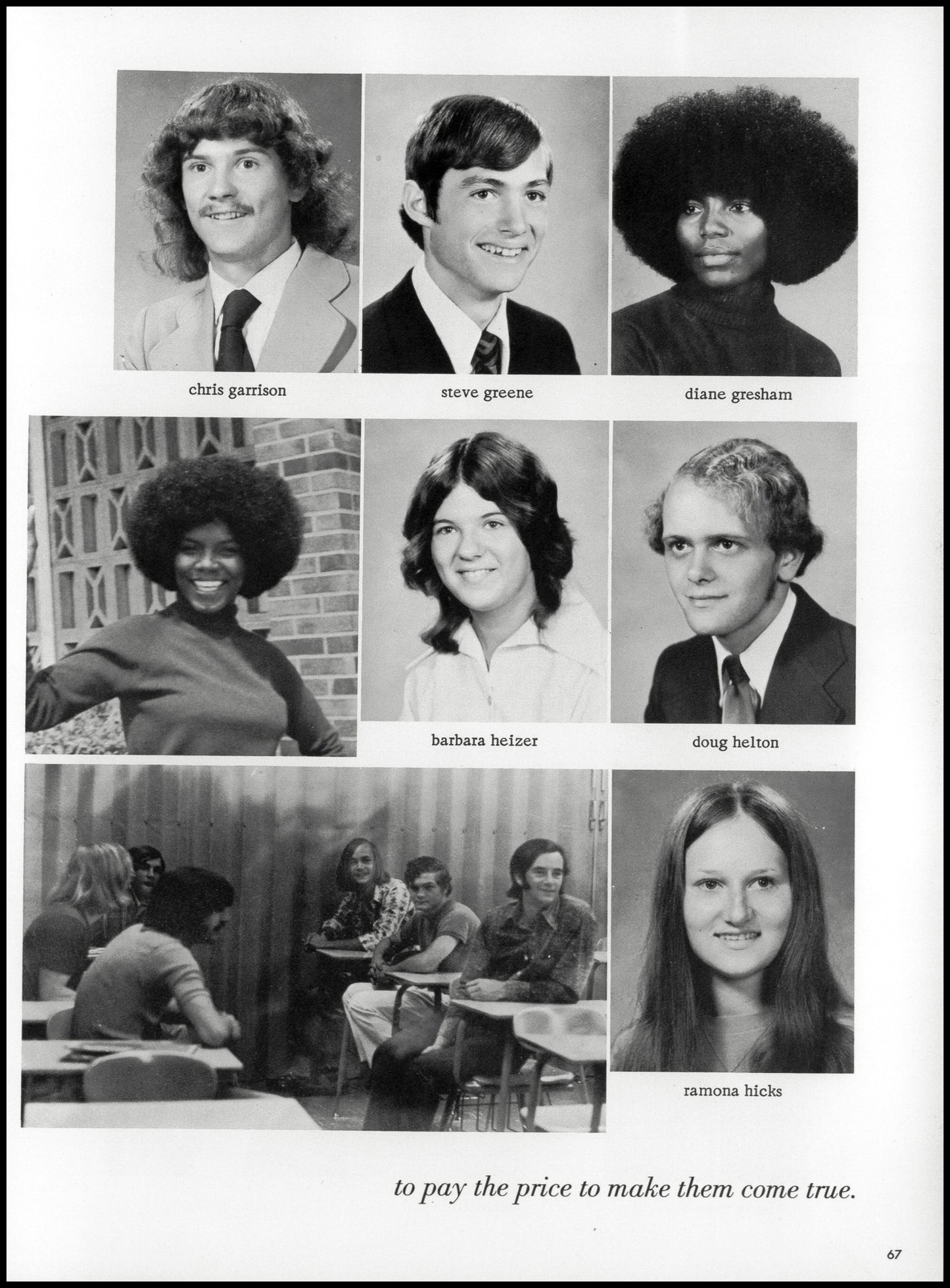 1974. Blanchester High School Yearbook.