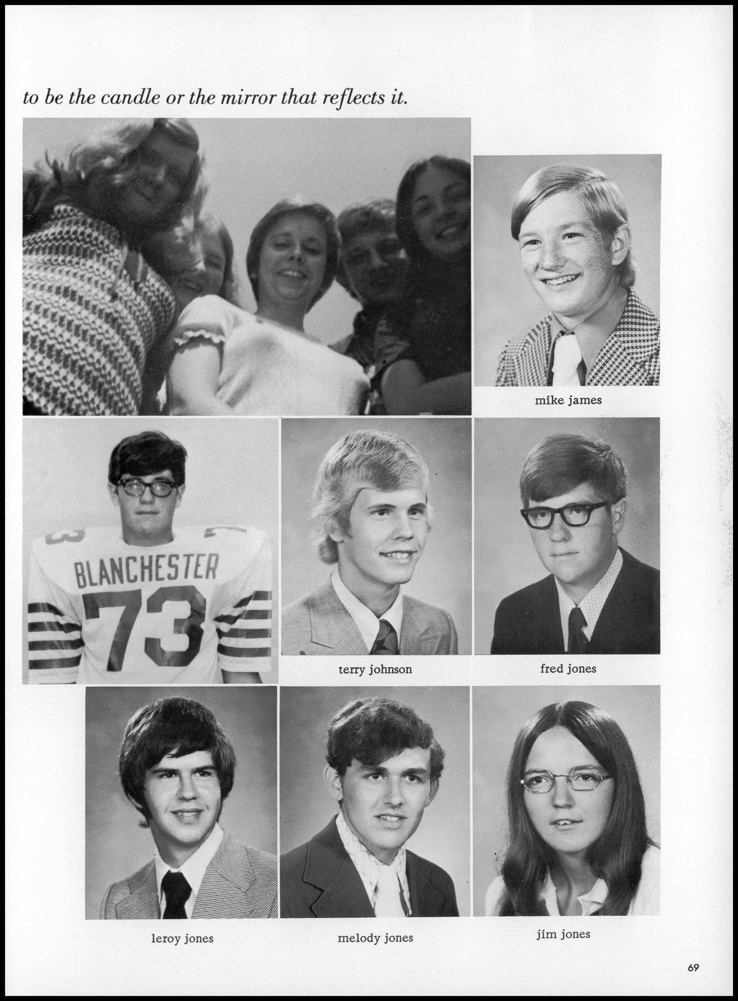 1974. Blanchester High School Yearbook.