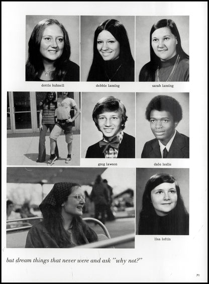 1974. Blanchester High School Yearbook.