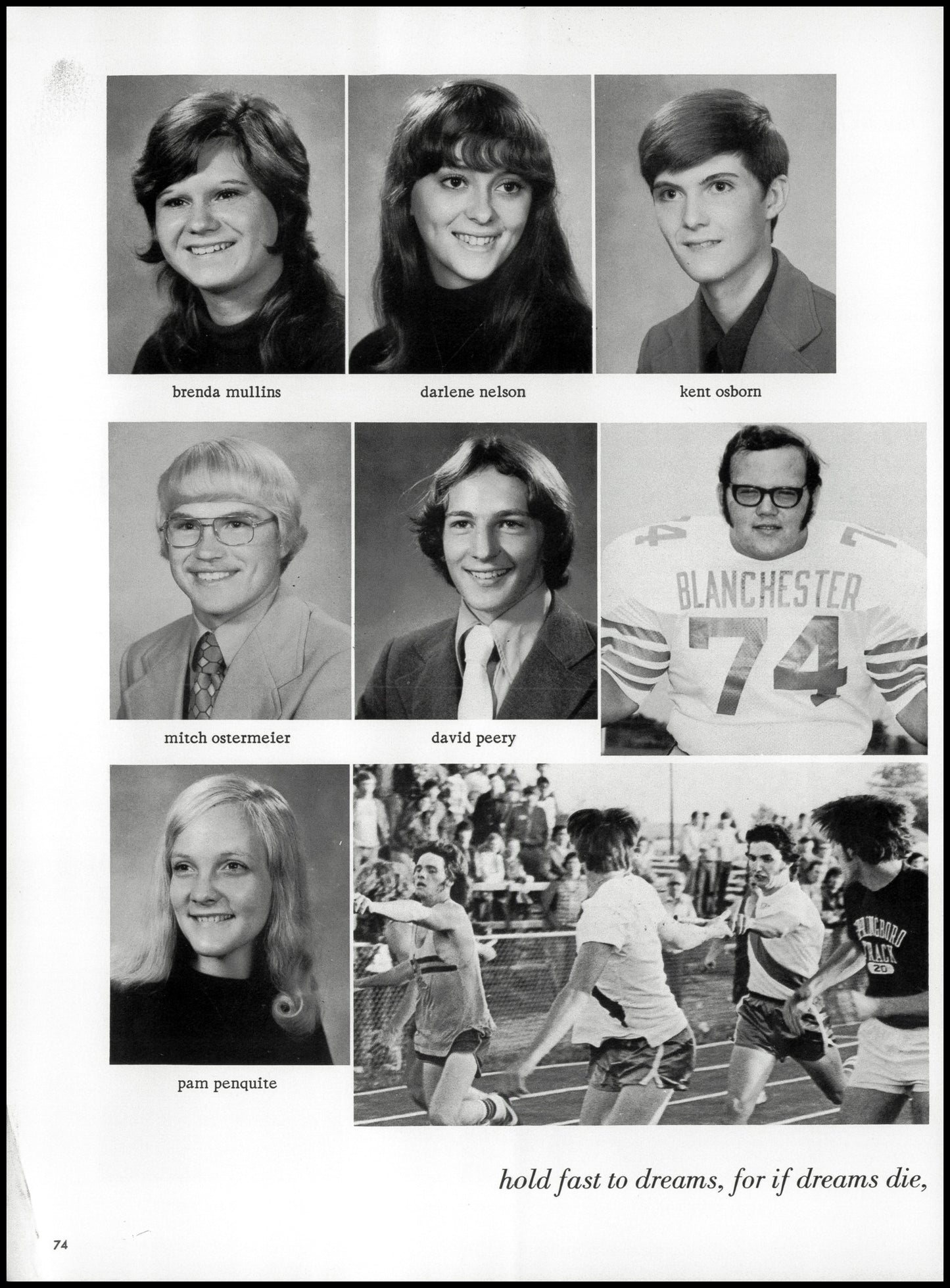 1974. Blanchester High School Yearbook.