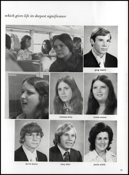 1974. Blanchester High School Yearbook.