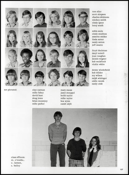 1974. Blanchester High School Yearbook.