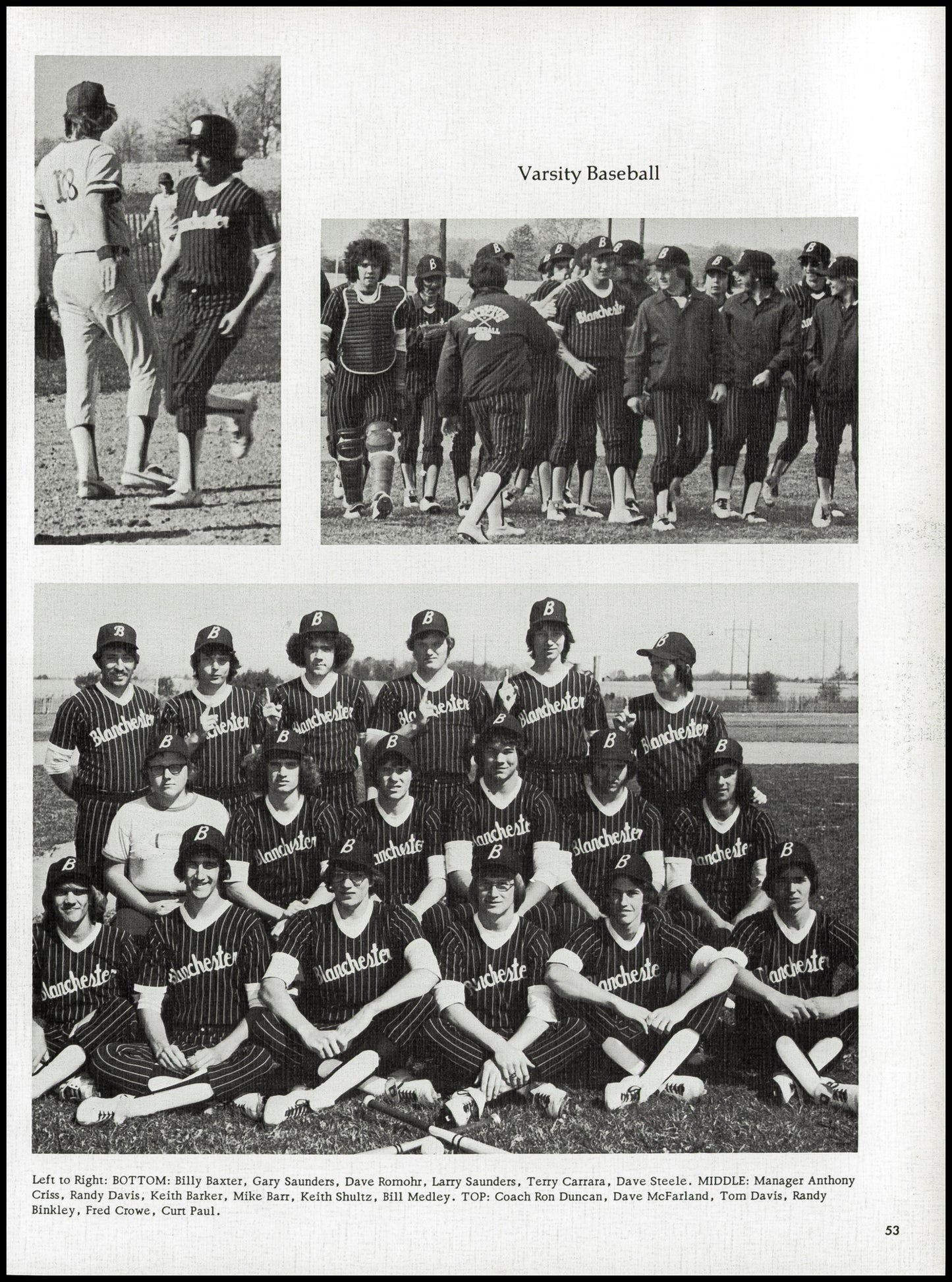 1976. Blanchester High School Yearbook.