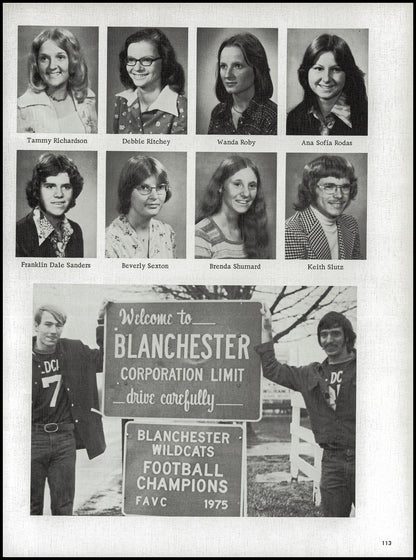 1976. Blanchester High School Yearbook.