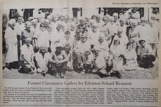 1992. Edenton School Reunion.