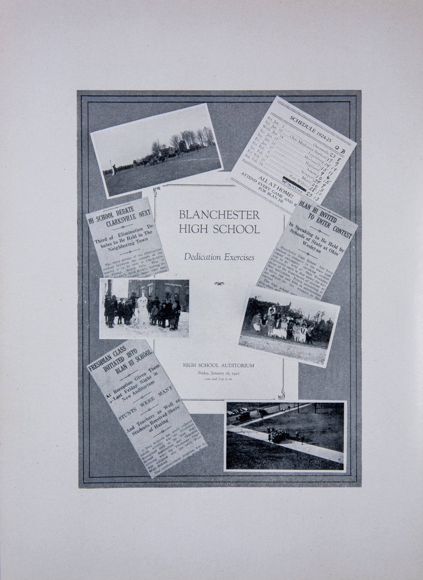 1925. Blanchester High School Yearbook