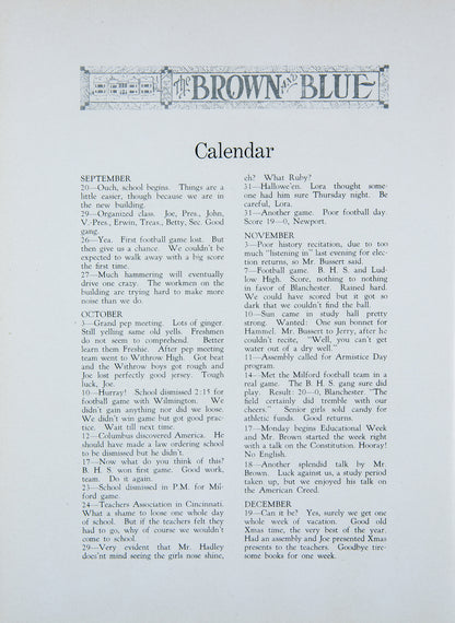 1925. Blanchester High School Yearbook