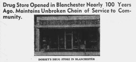 Baldwin/Mason/H.L. Day/Dorsey's Rexall Drug Store's History.