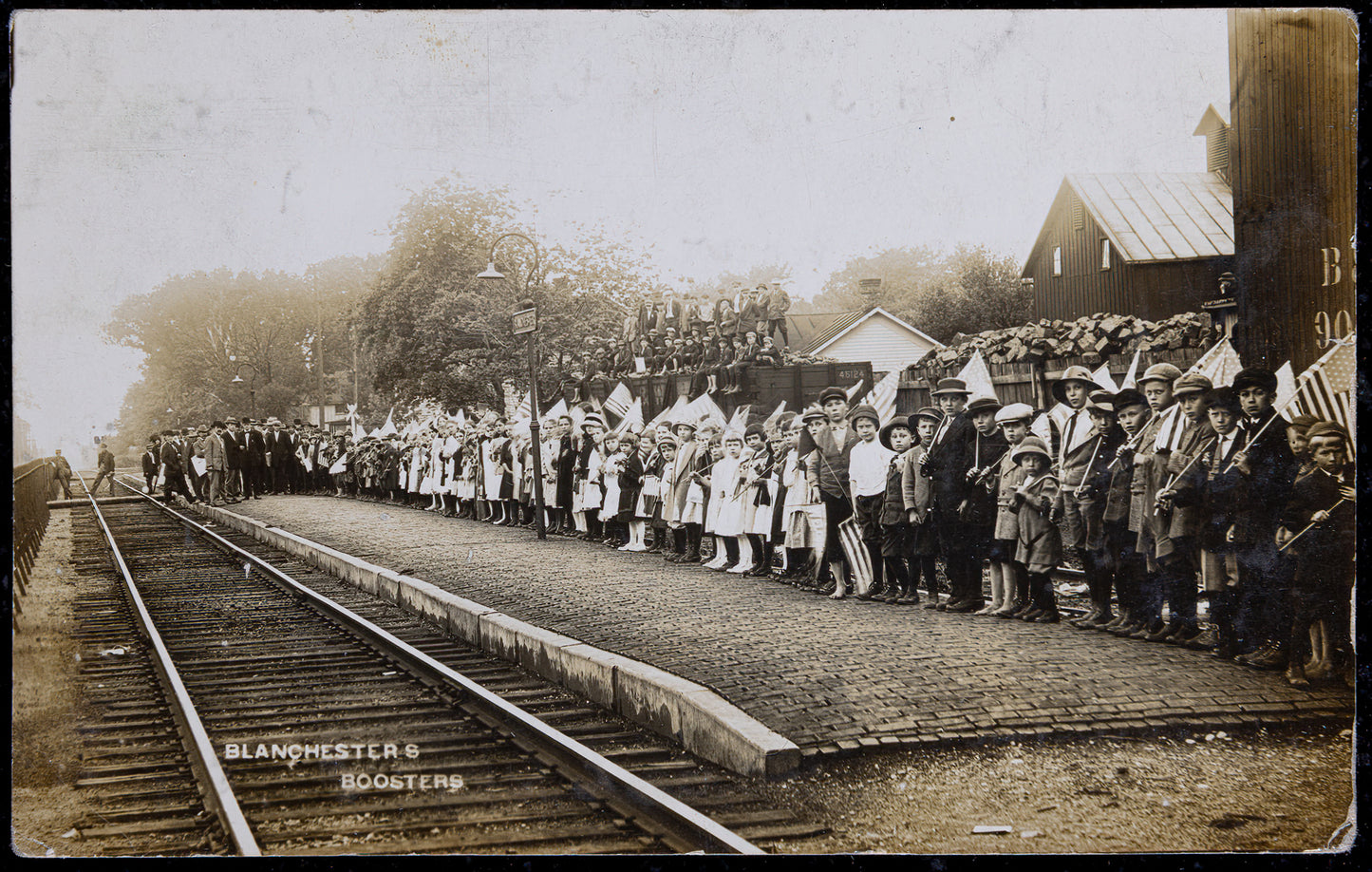 Circa 1933. Blanchester Boosters At The Blanchester Depot.