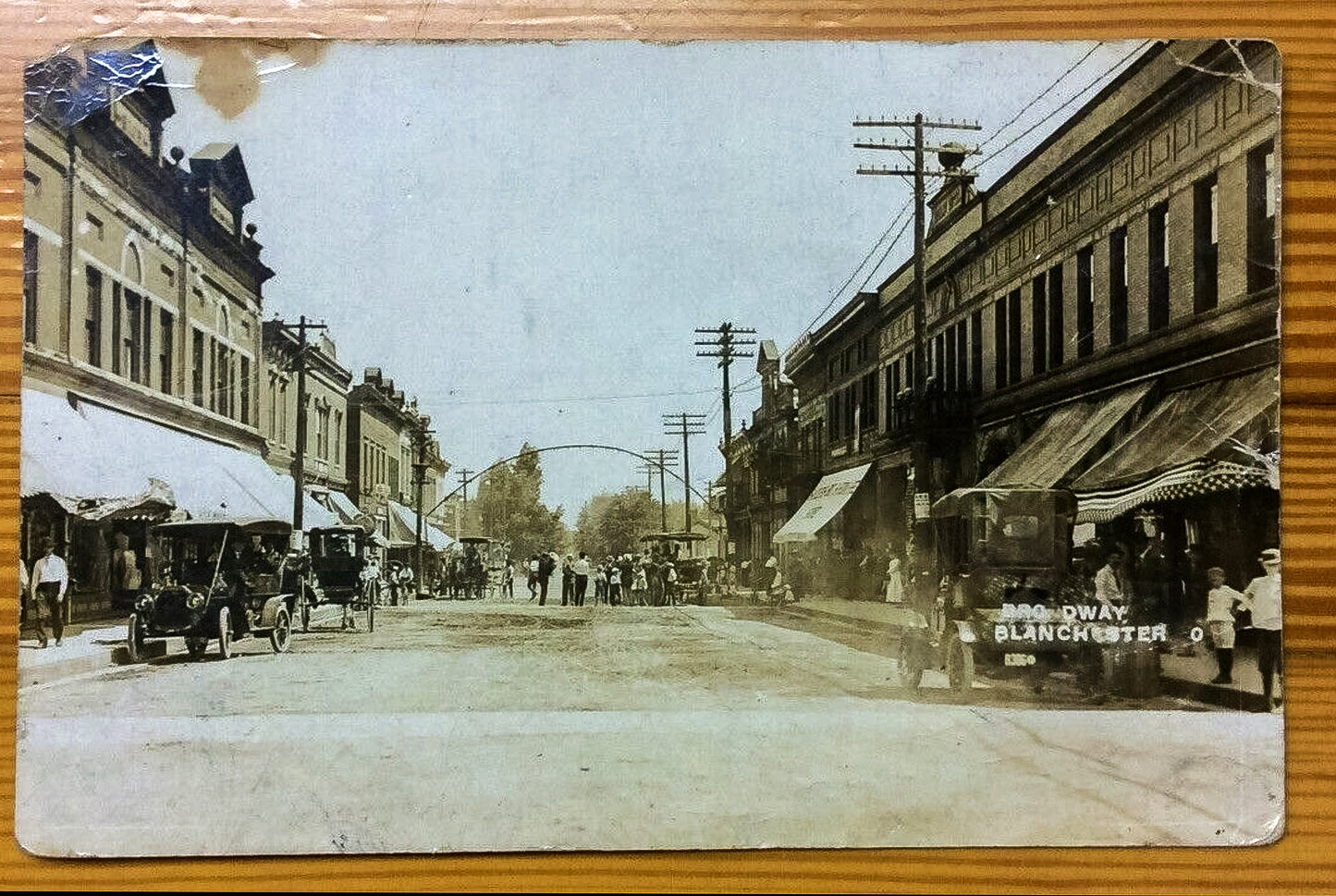 South Broadway looking South toward Bourbon Street. Blanchester.