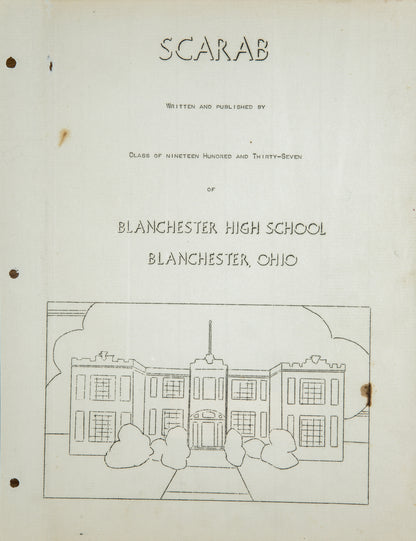 1937. Blanchester High School Yearbook.