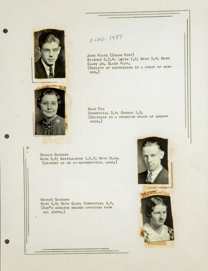 1937. Blanchester High School Yearbook.