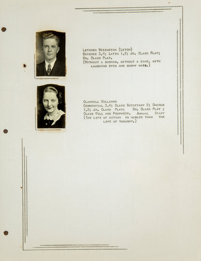 1937. Blanchester High School Yearbook.