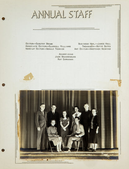 1937. Blanchester High School Yearbook.