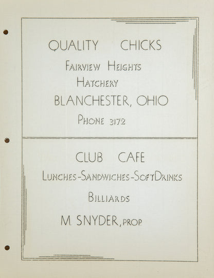 1937. Blanchester High School Yearbook.