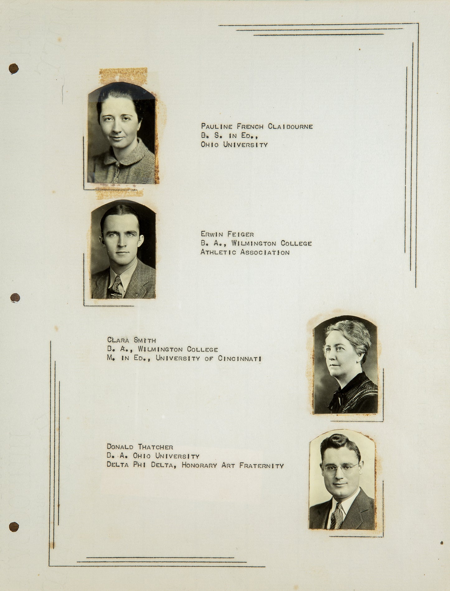 1937. Blanchester High School Yearbook.