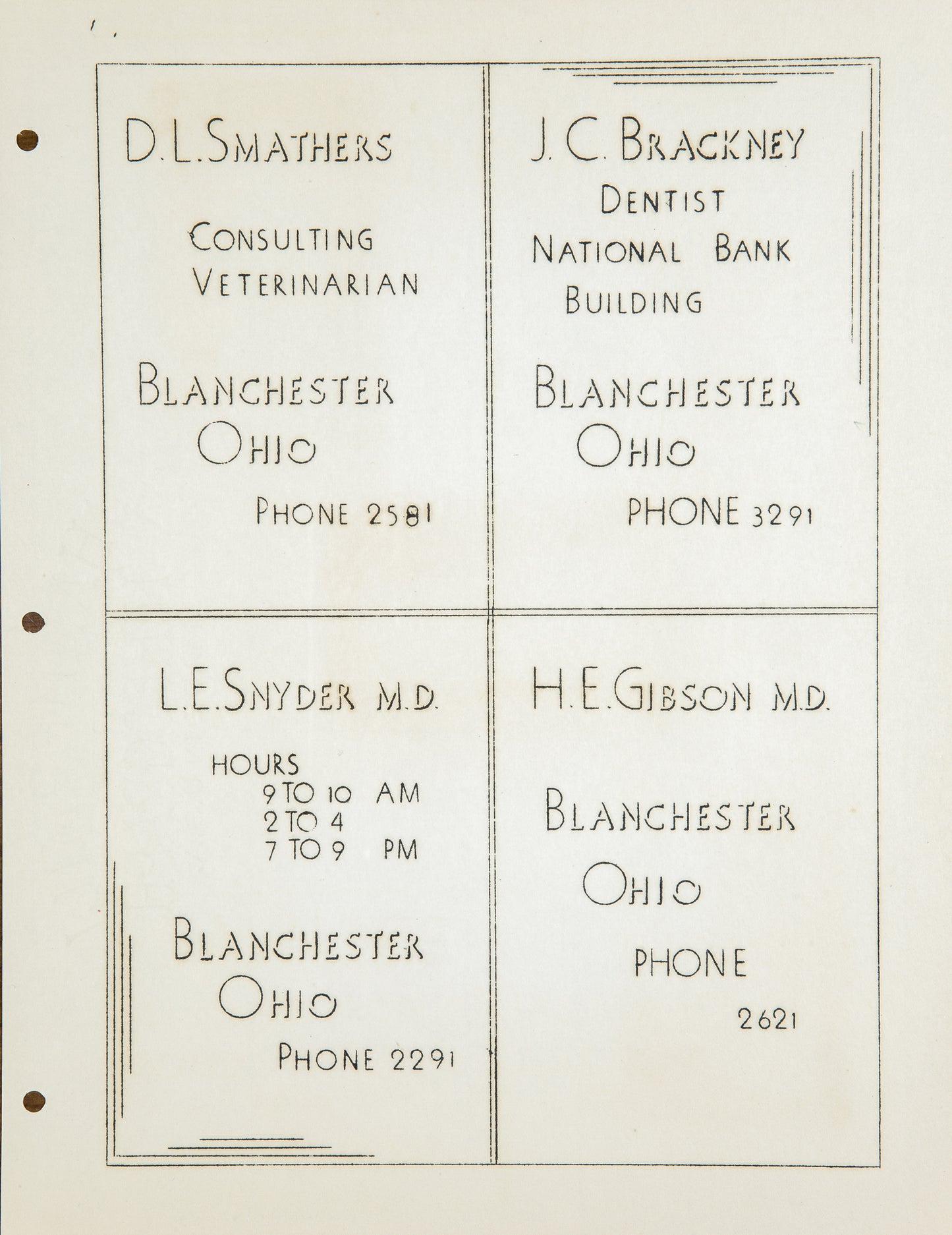 1937. Blanchester High School Yearbook.