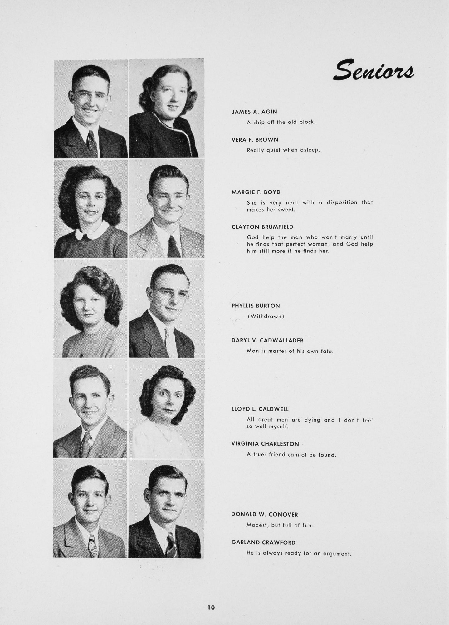 1948. Blanchester High School Yearbook