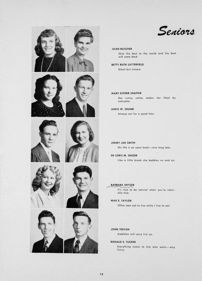 1948. Blanchester High School Yearbook