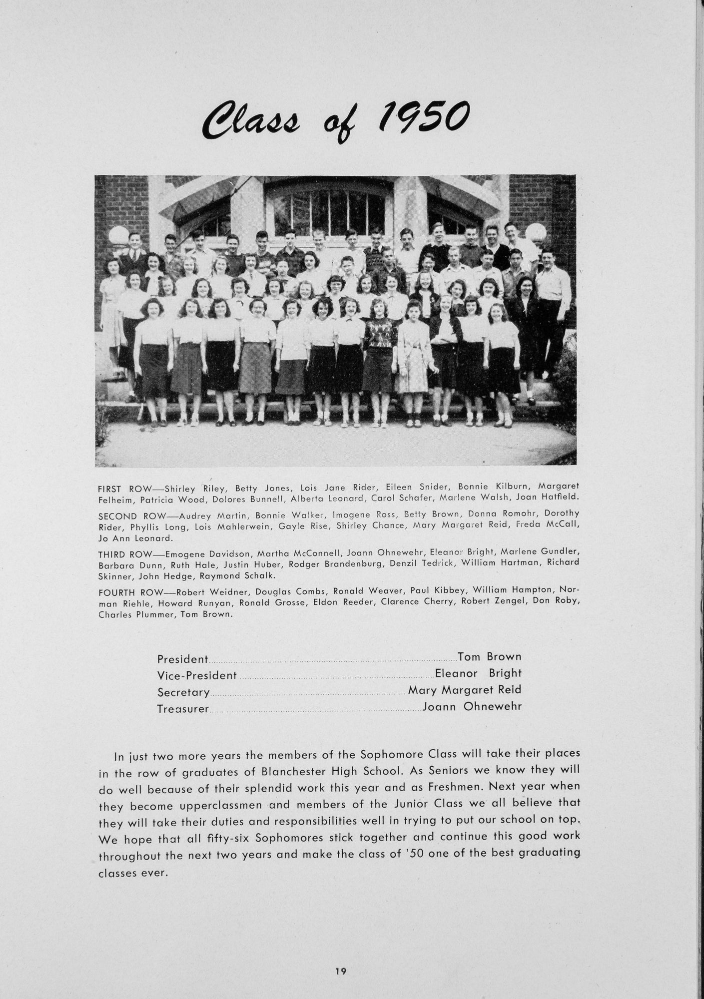 1948. Blanchester High School Yearbook