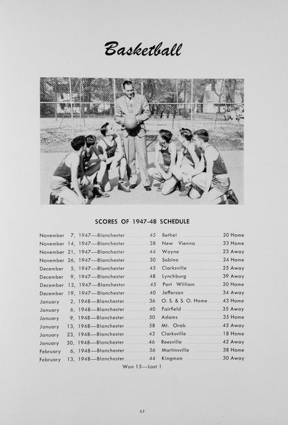 1948. Blanchester High School Yearbook