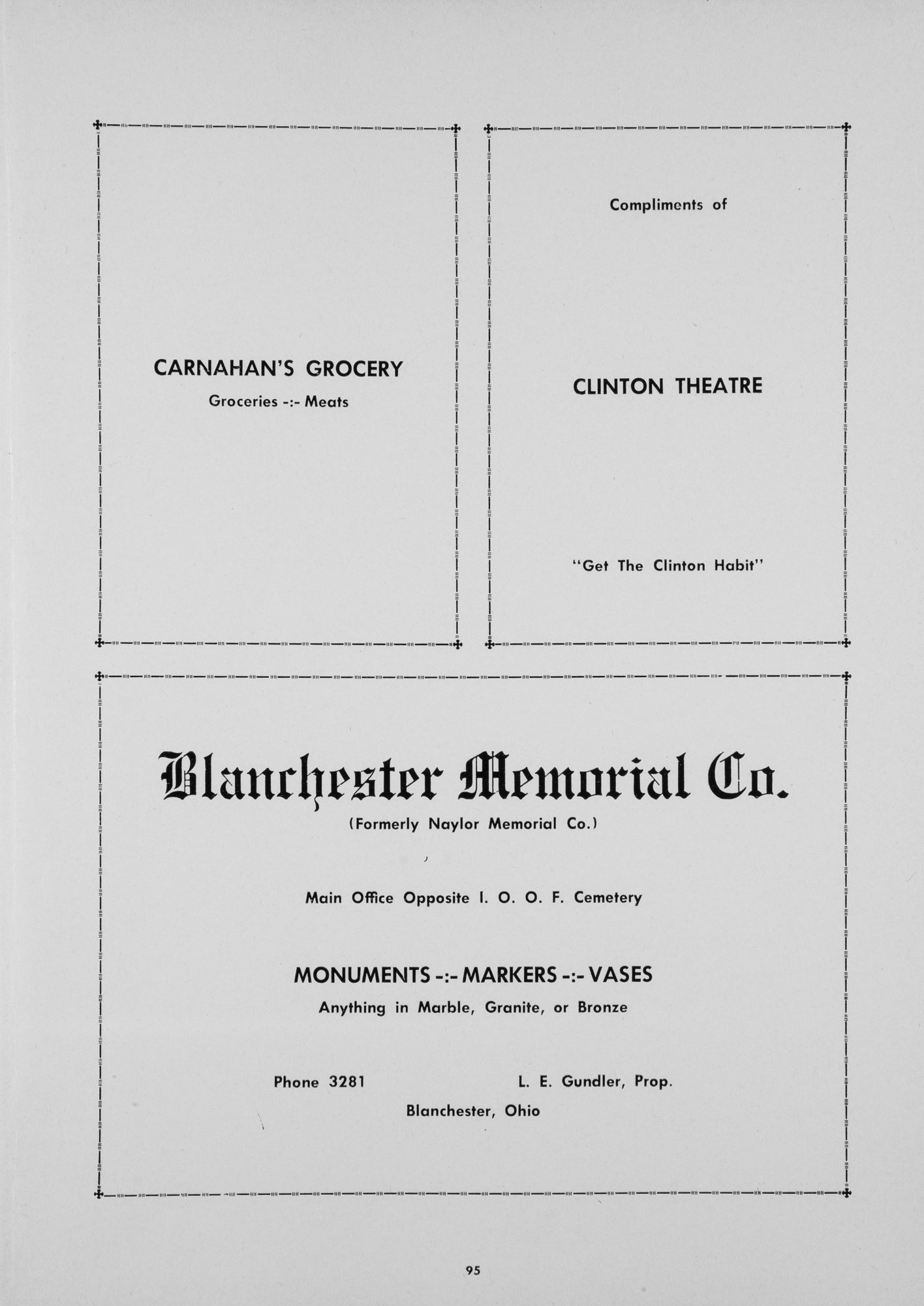 1948. Blanchester High School Yearbook