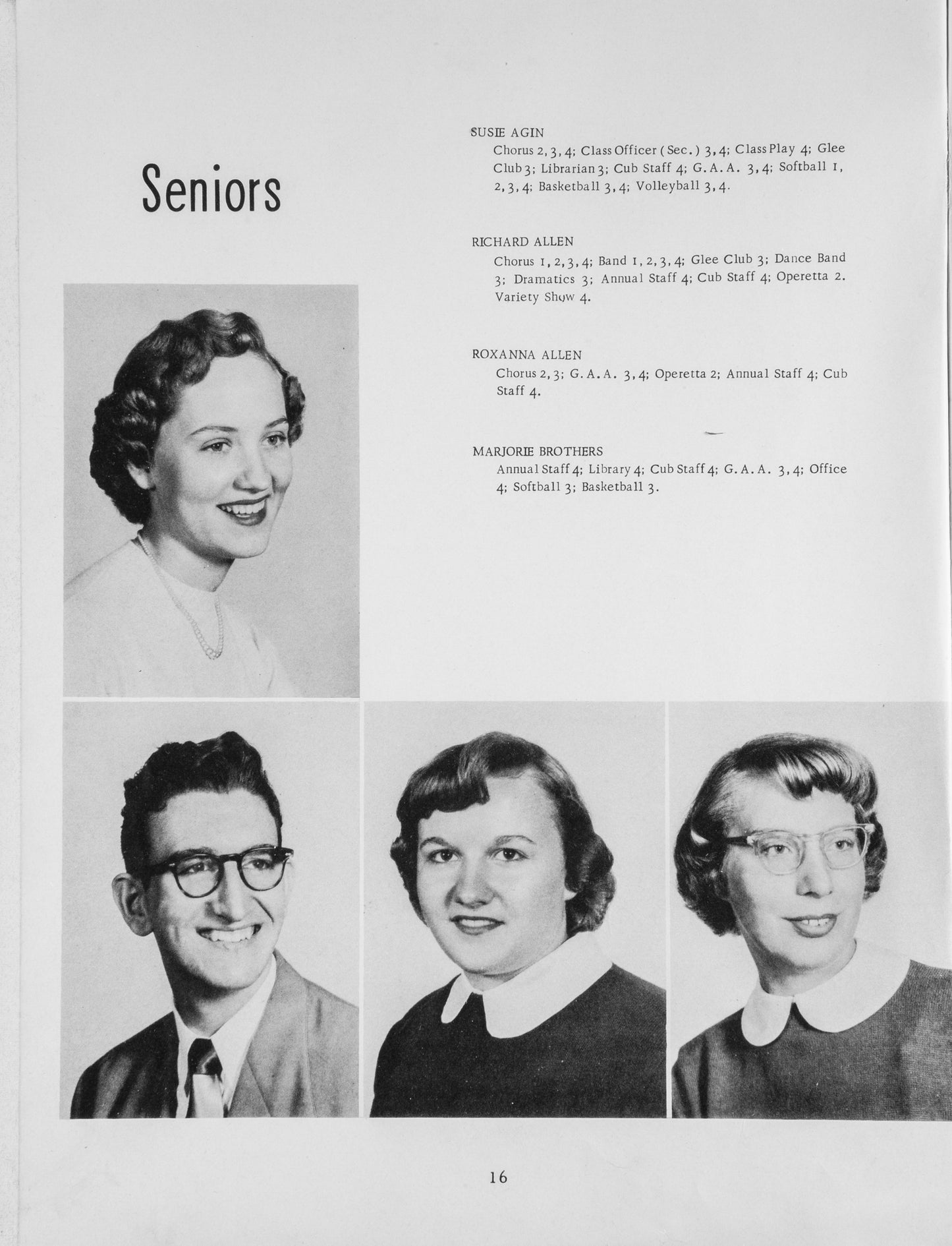 1952. Blanchester High School Yearbook