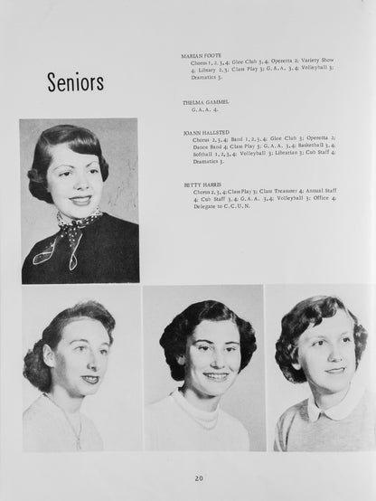 1952. Blanchester High School Yearbook