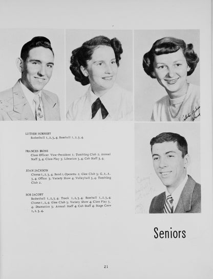 1952. Blanchester High School Yearbook