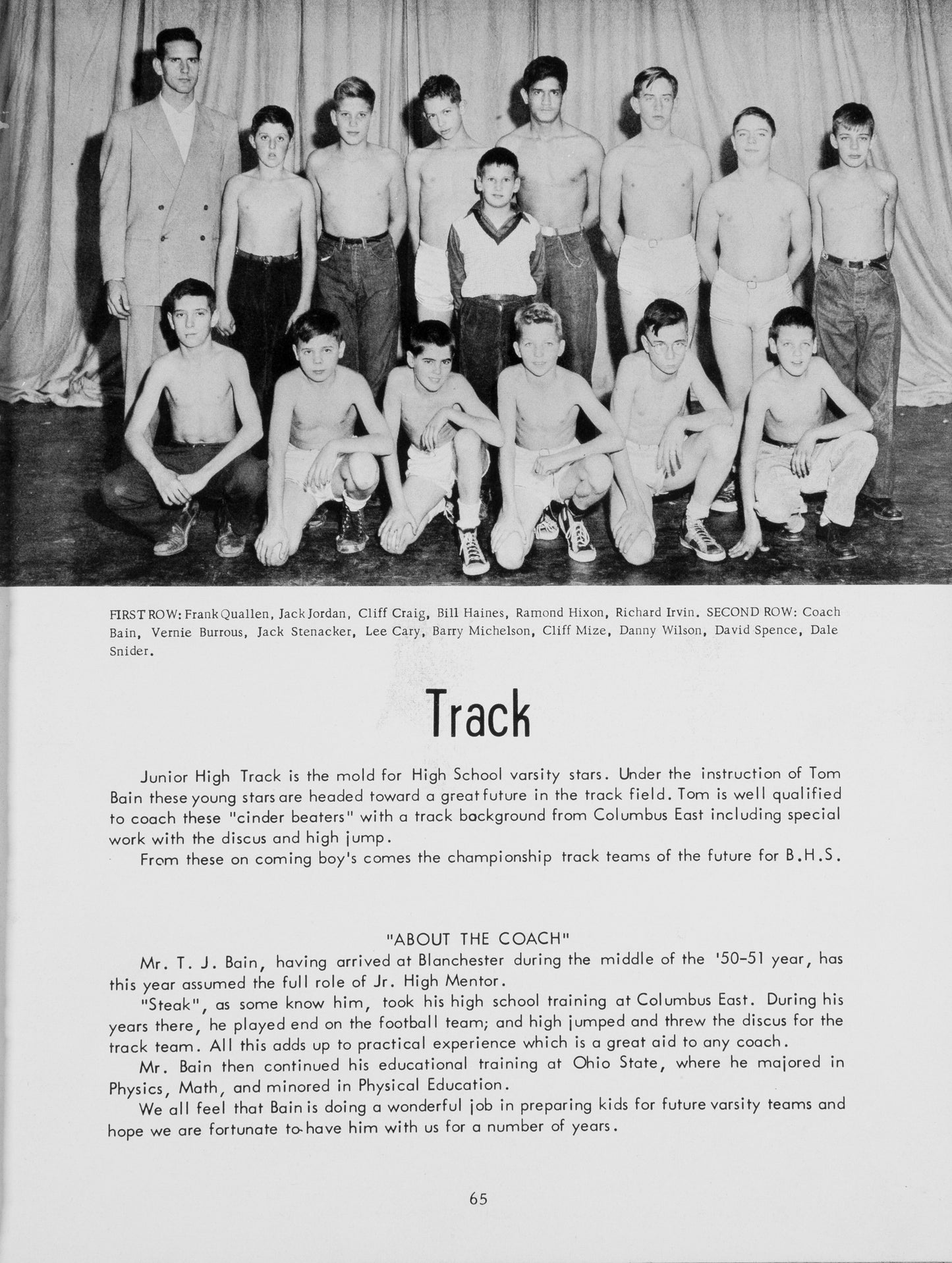 1952. Blanchester High School Yearbook