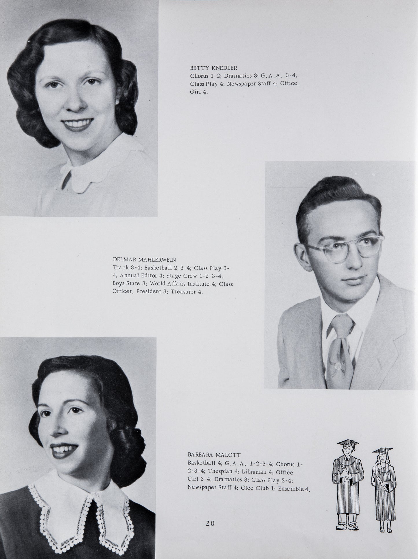 1954. Blanchester High School Yearbook