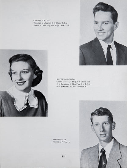 1954. Blanchester High School Yearbook