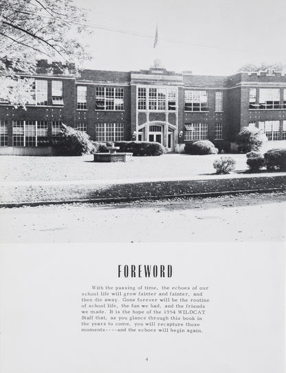 1954. Blanchester High School Yearbook