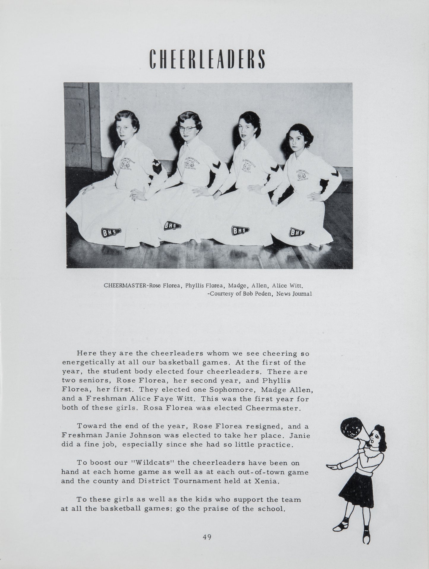 1954. Blanchester High School Yearbook