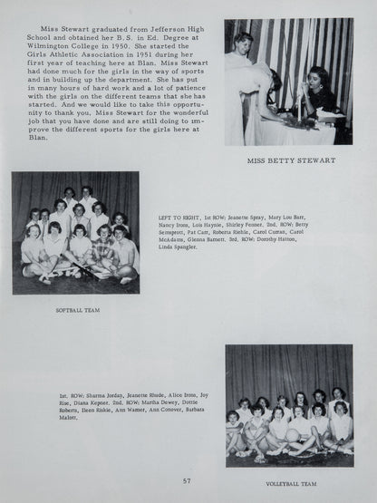 1954. Blanchester High School Yearbook